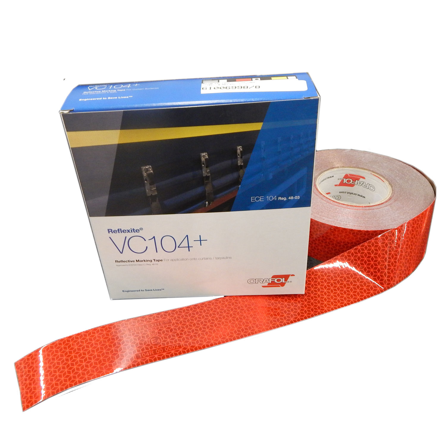 Reflexite 10m x 50mm Konturmarkierung VC104+ ROT Markierungsband Orafol Oralite