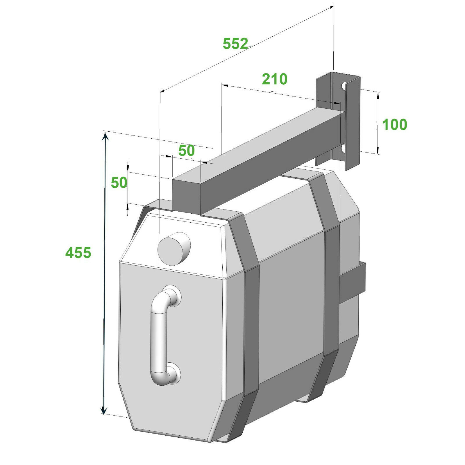 Wasserbehälter, Waschwassertank 25 Liter mit Halter