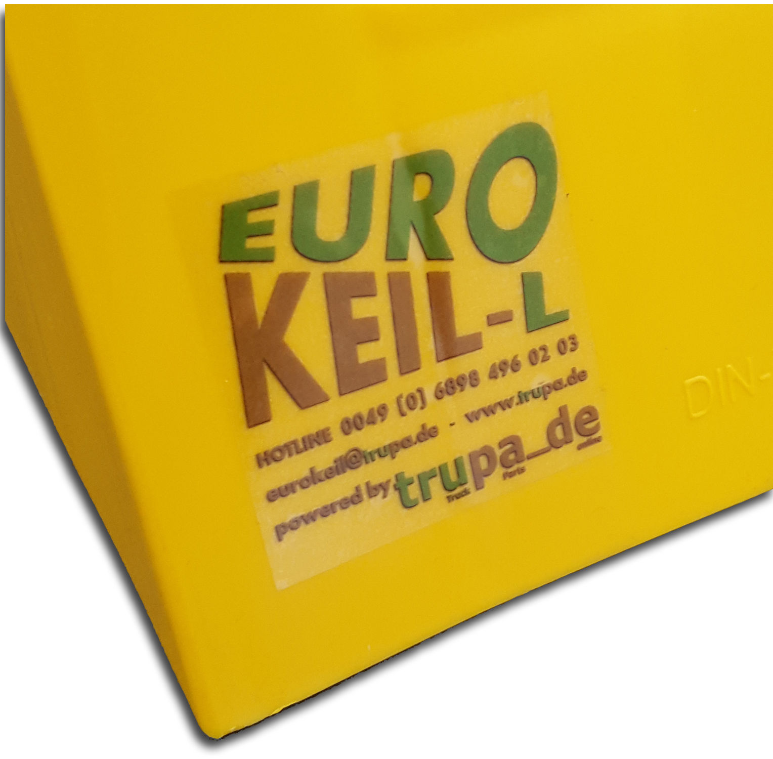 EUROKEIL Hemmschuh 200 mm LKW Unterlegkeil 6,5t Anhänger / mit TÜV! -MADE in EU