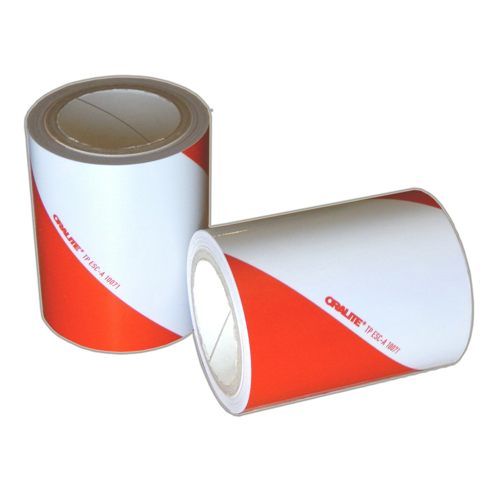 KFZ Warnmarkierung rot-weiß 9m x 141mm, Set 2 Rollen (links-rechts) Germany