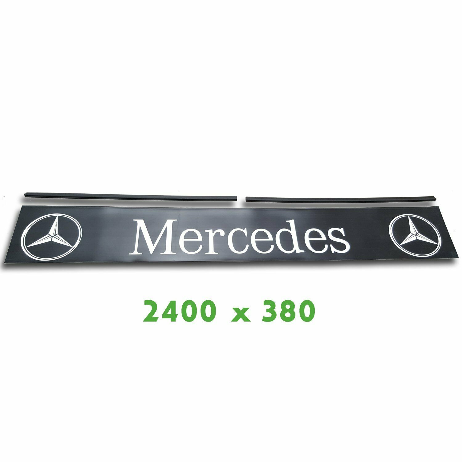 Heckschürze 2400 x 380 mm + Befestigungsschienen MERCEDES LKW Anhänger Auflieger