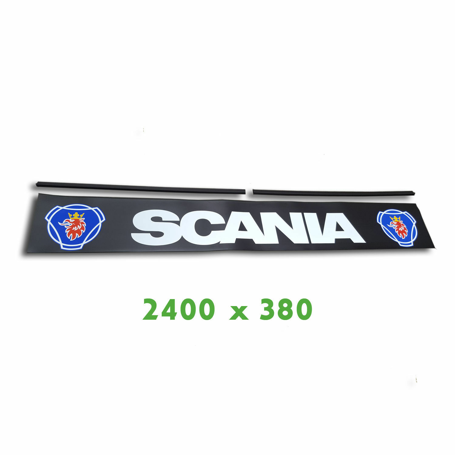 Heckschürze 2400 x 380 mm + Befestigungsschienen SCANIA LKW Anhänger Auflieger