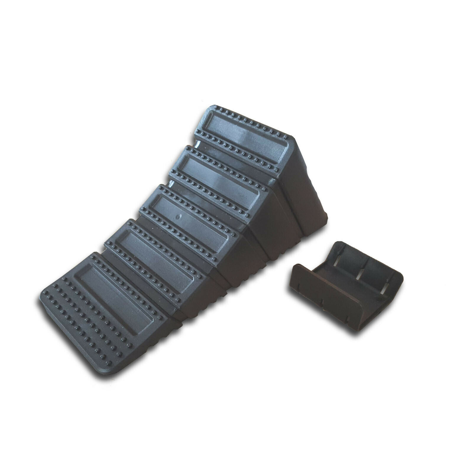 2 x Unterlegkeile PKW-Anhänger schwarz inkl. Halter