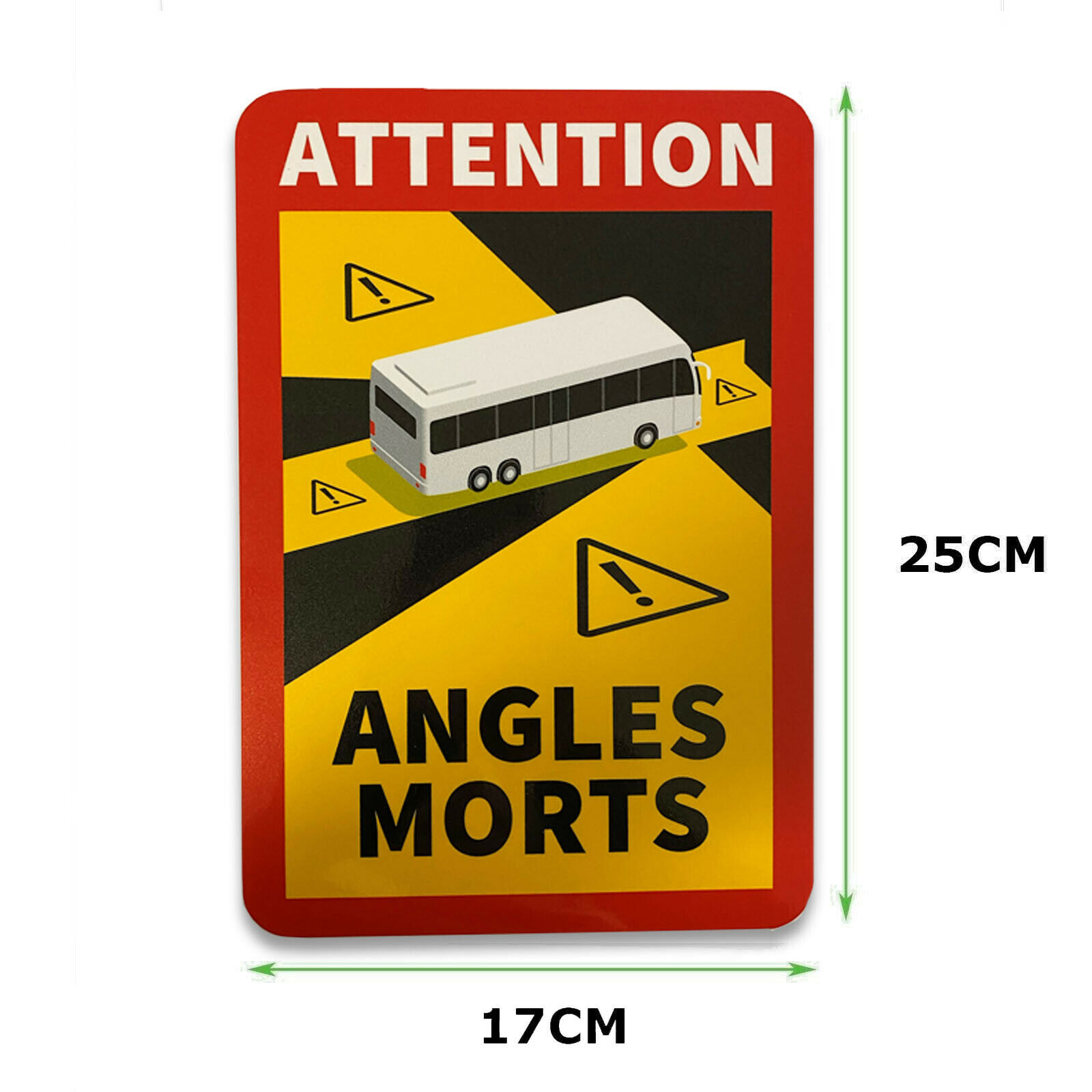 1 x Aufkleber Toter Winkel ANGLES MORTS BUS >3,5 t Made in Germany TOP-Qualität