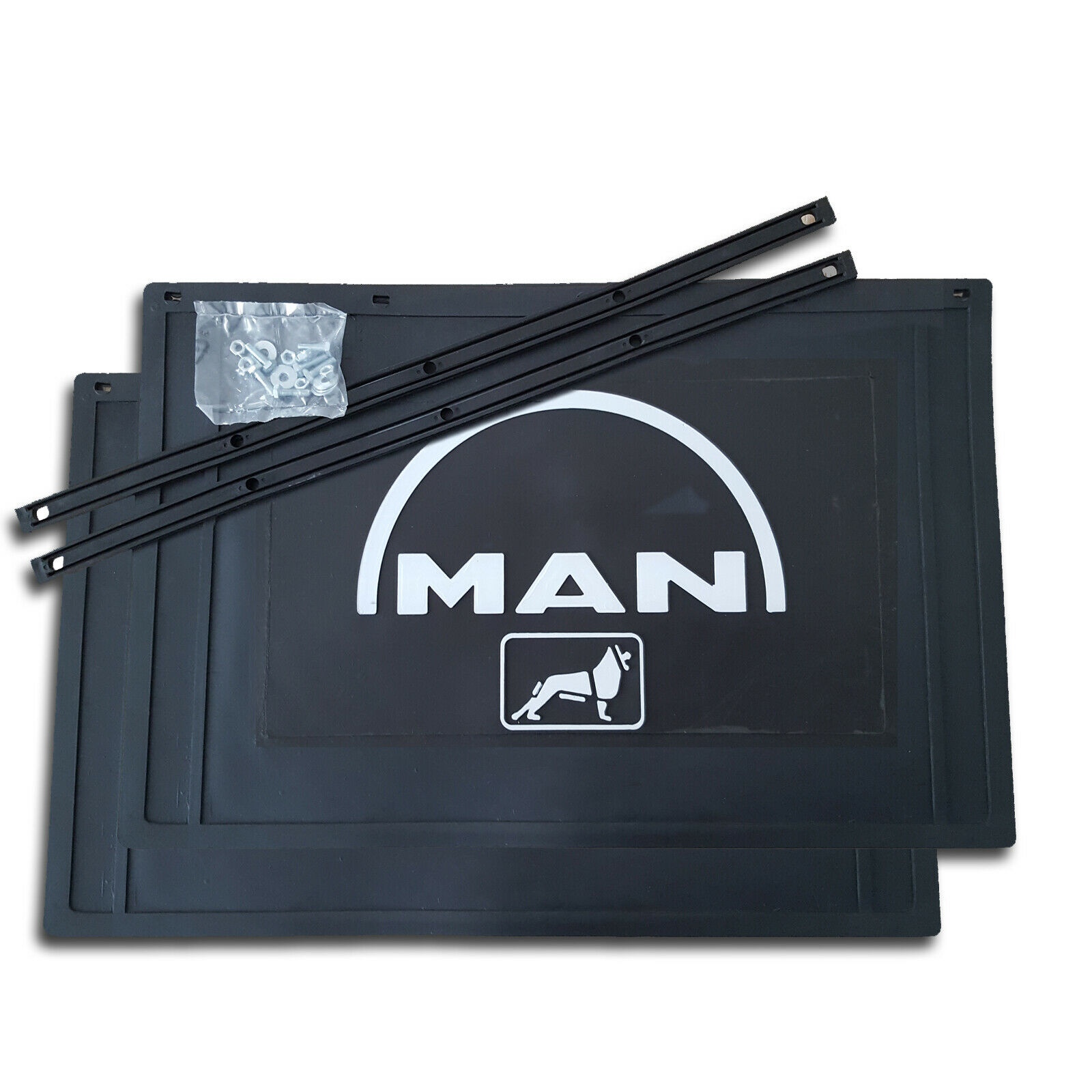 2 x Schmutzfänger 400 x 400 / Spritzlappen / Spritzschutz - LKW Anhänger MAN