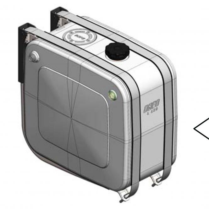Alu-Hydraulik Tank 170 oder 200 mit Halter Select