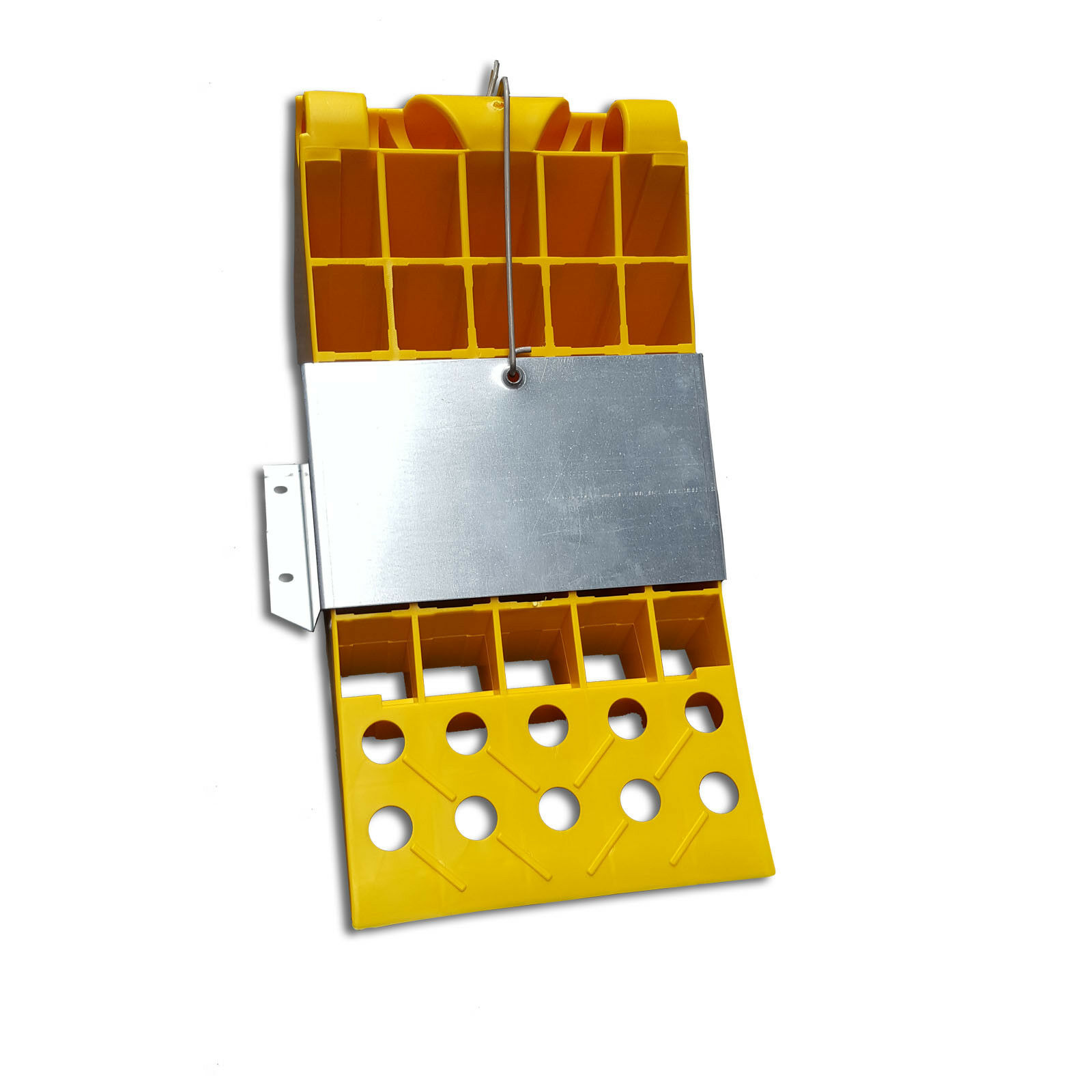 Hemmschuh + Halter LKW Unterlegkeil Polypropylen 6,5 to Anhänger Trecker - GELB